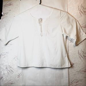 LANE BRYANT WHITE TIE FRONT BLOUSE SIZE 22/24